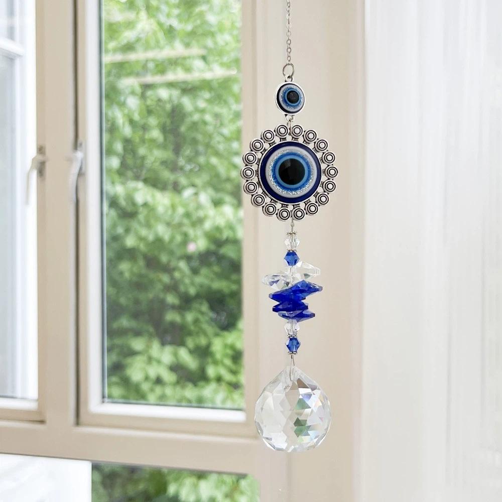 Butterfly Devil Eye Suncatcher Rhinestone Sun Catcher Pendant Rear View Mirror