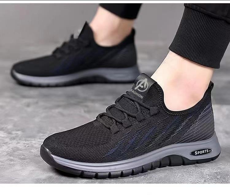Simple and fashionable men's shoes, new round head soft sole and breathable single shoes, student outdoor sports and leisure shoes