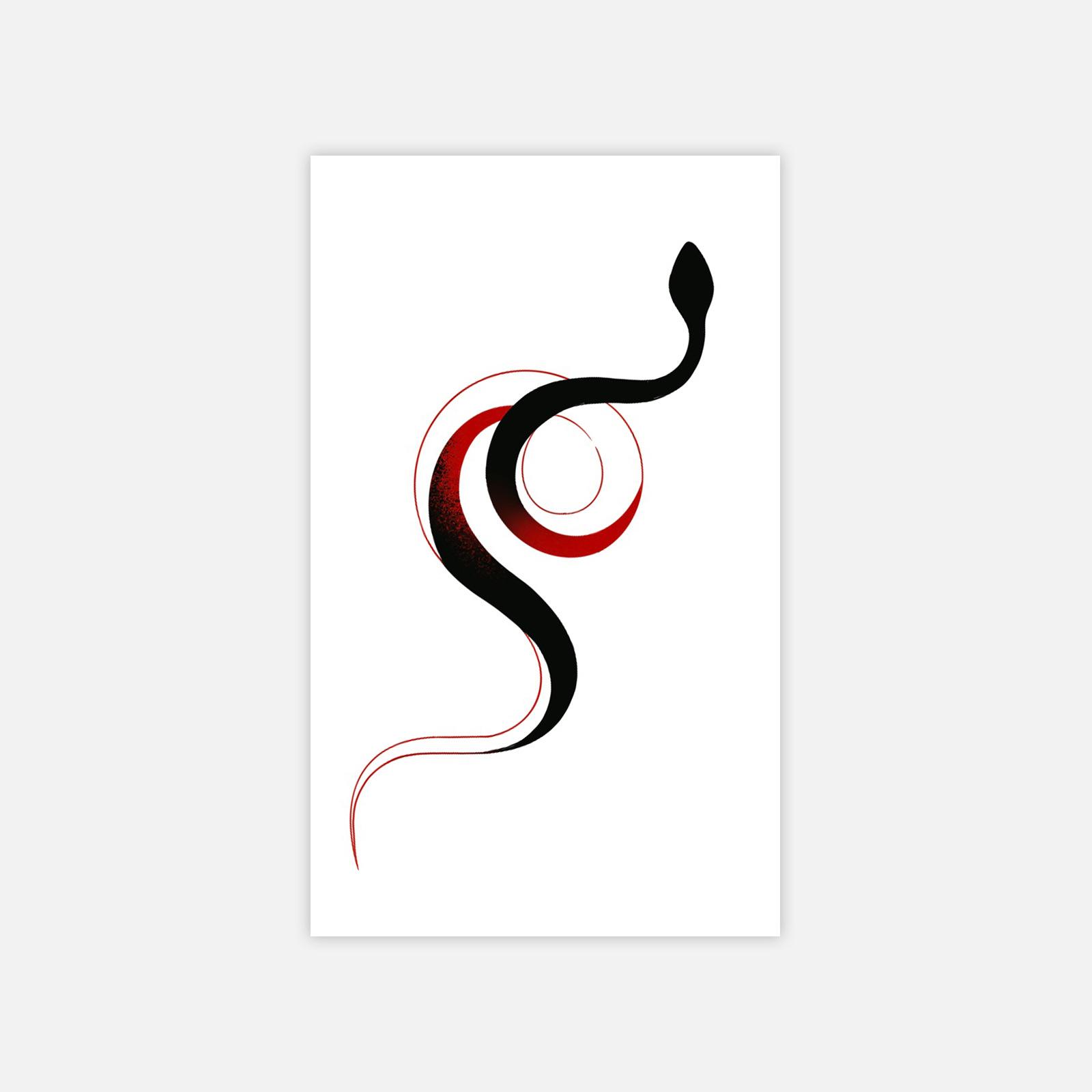 Dark Sexy Snake Tattoo Sticker High Value Neck Arm Tattoo Sticker 6*10