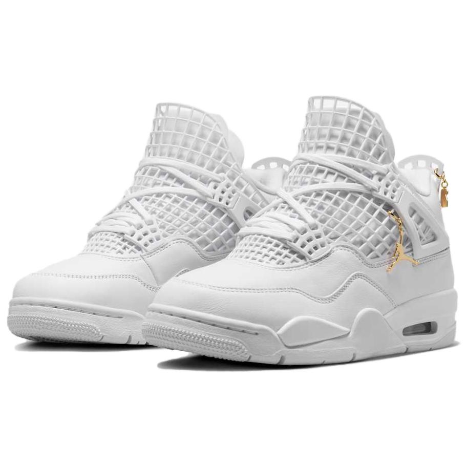 Air Jordan 4 Retro Net - White Women Sneakers Phantom Metallic-Gold FN7251-107