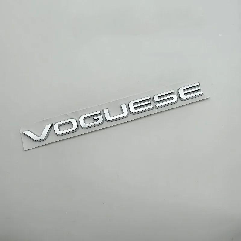 3d ABS Chrome Black Logo Vogue SE Emblem Letters Car Trunk Badge Decal For  Vogue SE Sticker Accessories
