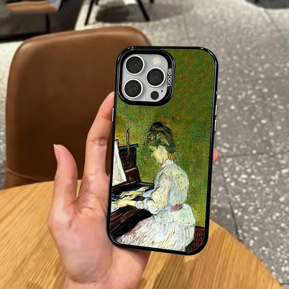 

Масляная живопись Винсента В. Ван Гога Чехол для телефона для iPhone17,16,15,14,13,12,11 Plus,Pro Max Цветной Посеребренный Внутренний Чехол iPhone17air
