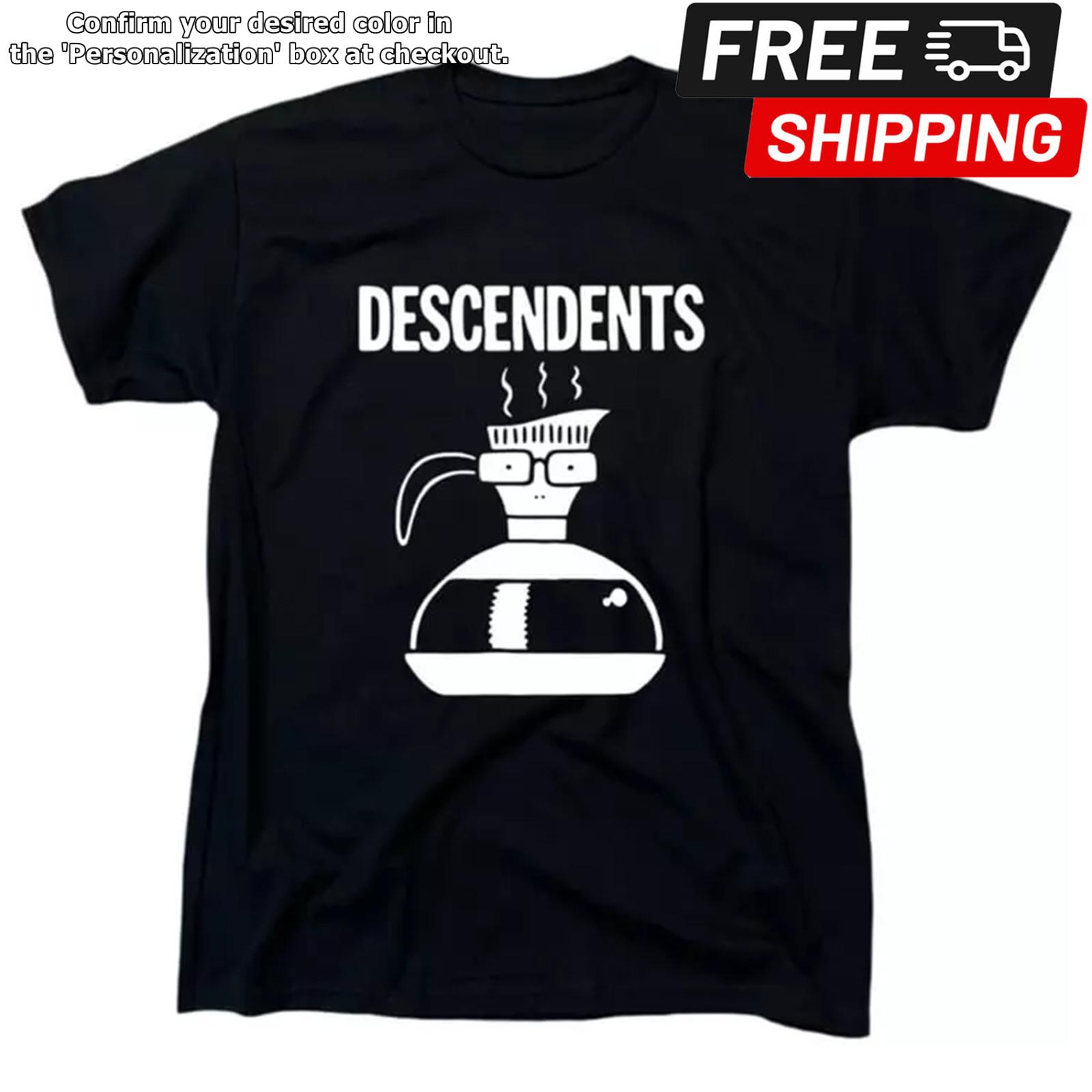 DESCENDENTS T-shirt, coffee pot, Music Band Rock Punk Goth Metal Unisex Te XXXL