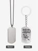 Stainless Steel Keyring and Necklace Set with Bonus Gift—Engraved Badge, Ideal Gift for Men, Couples, Boyfriend, Family & Friends