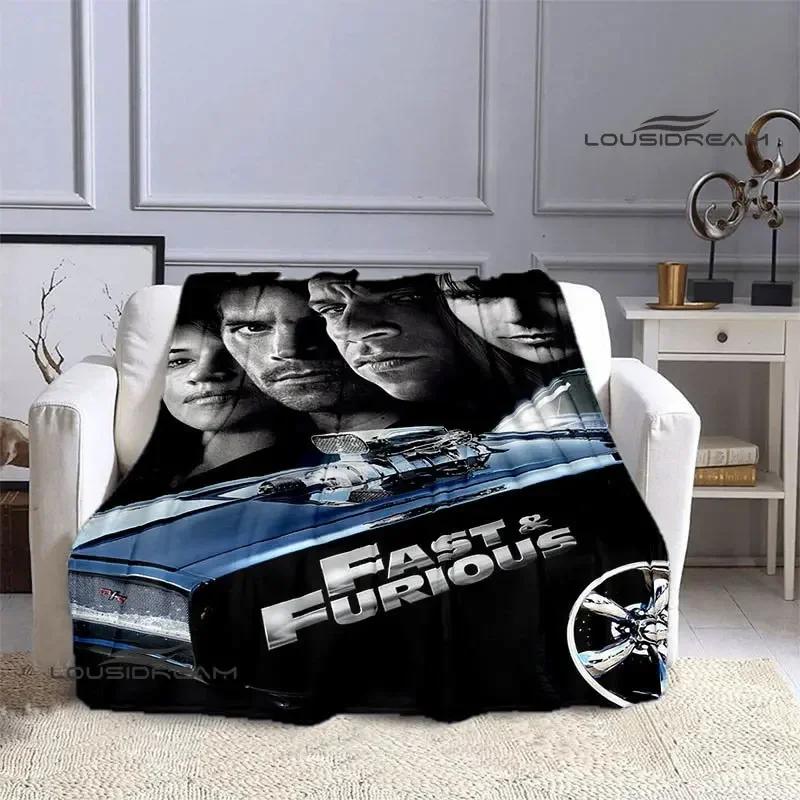 Fast & Furious Printed Blanket Thin Blanket Bed Blanket Flannel Soft and Comfortable Home Travel Blanket Birthday Gift