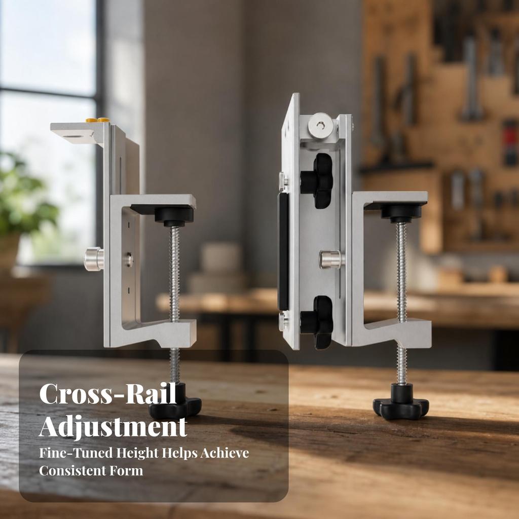 Rail-Mounted Clamp with Non-slipSlip Pads Safe Rail for Carpenters