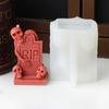 Easy Demold Silicone Candle Maker Reusable Halloween Themed Candle Mould Ghostly House and Tombstone Candle Mold