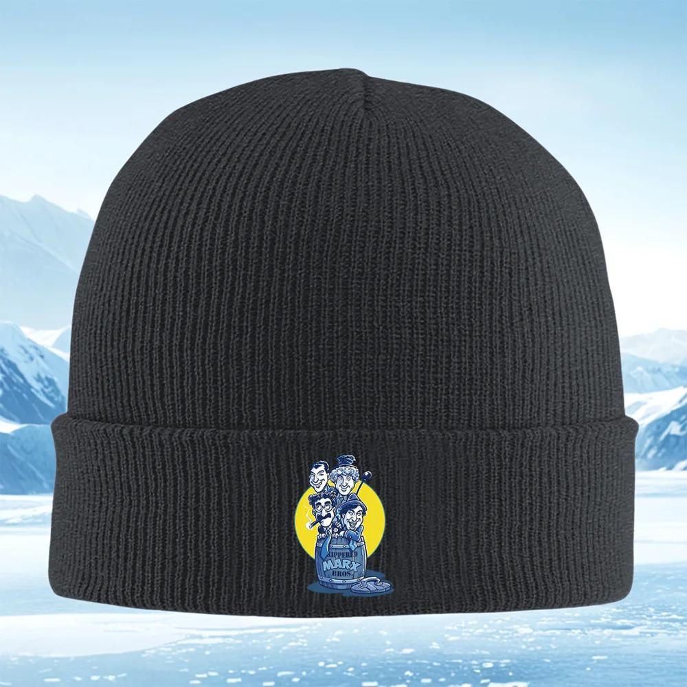 New Funny guys in a barrel cartoon Men Women Unisex Knitted Hat Beanie Pullover Cap Winter Thermal Warm Christmas Outdoor Cyclin