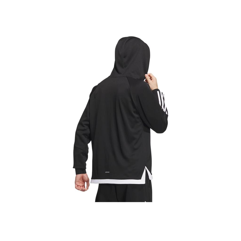 Adidas Basketball FW24 Hooded Zipper Fashion Versatile Jacket Men Jacket Black JL7586