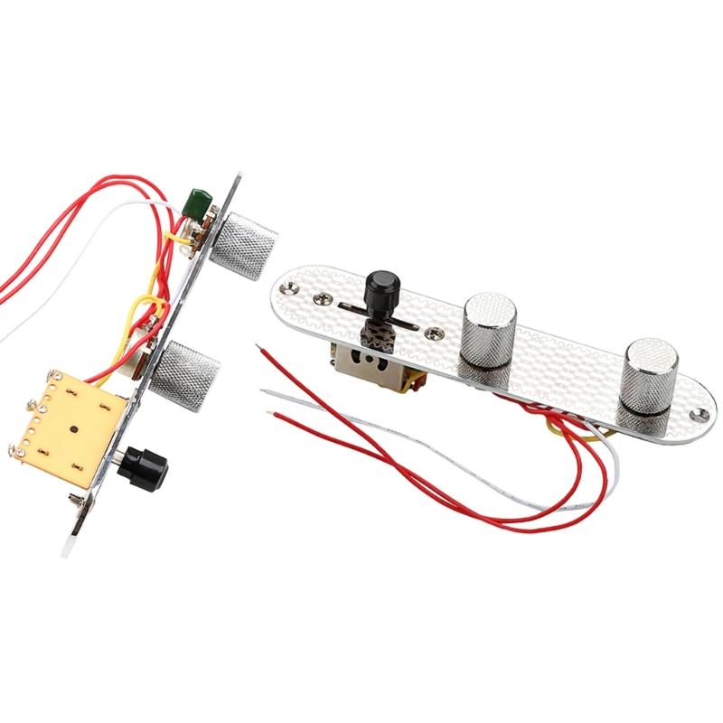 Prewired Guitar Switch Control Plate 3 Way Wired Loaded Control Plate with Switch Knob for Electric Guitar Playing Part