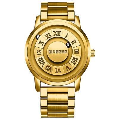 Stainless Steel Magnetic Levitation Analog Display with Roman Waterproof Quartz and Fashion A Great Gift for or Your Boyfriend Men's Watch Alphabet,