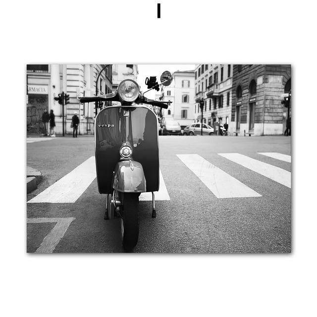 Fashion Paris Towel Luxury Vintage Car Black White Wall Art Canvas Painting Living Room Decor Posters And Prints Wall Pictures No Frame