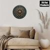 Elegant Sun Moon Metal Wall Art 8x8 Inch Round Shield Decor For Home Office Living Room Gift