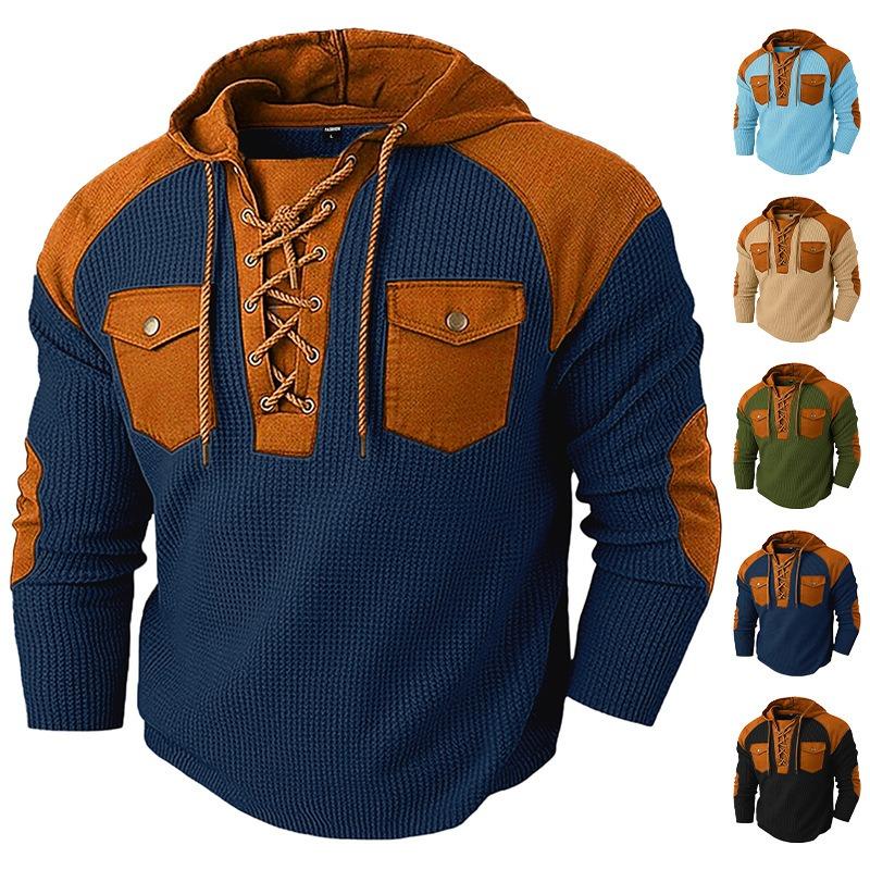 Men S Casual Hooded Pullover Long Sleeve Sweatshirt Autumn Winter