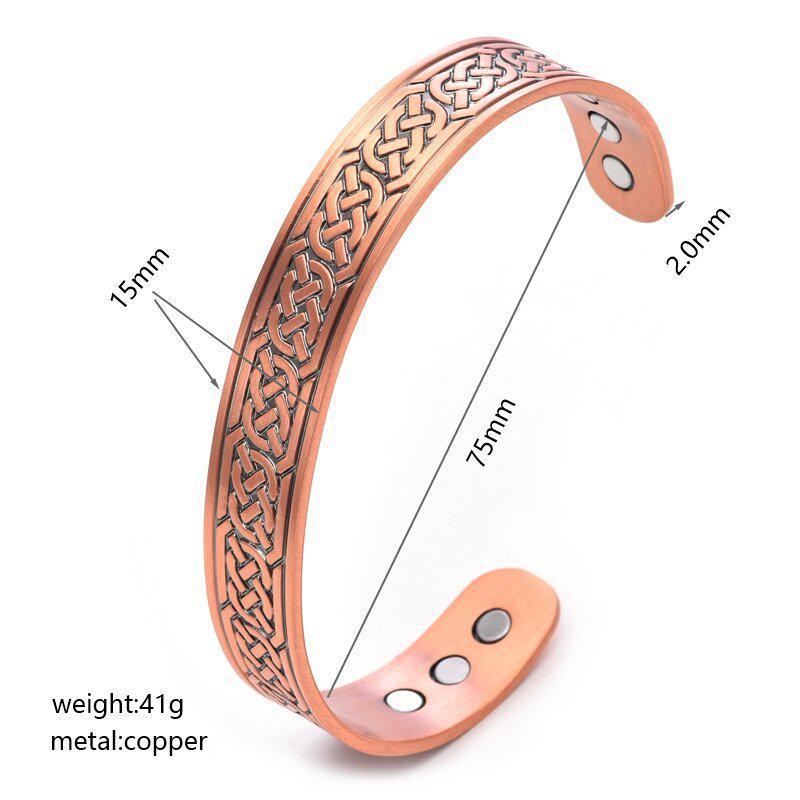 

Популярний магнітний браслет з червоної міді з дизайном нескінченного вузла