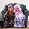 Custom Name Elsa'S Winter Fantasy Party Blanket For Couch Bed Plush Cozy Fuzzy Blanket Super Soft Warm Blankets For Fall And Winter 091665