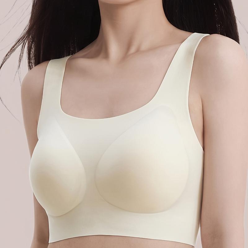 Invisible Non-See-Through Women's Sports Bra Wire-Free Push-Up Seamless Vest