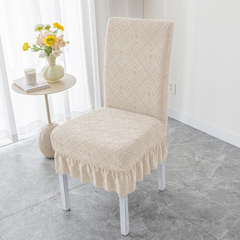 Straight Back Chair Cover Simple Thickened Universal Chair Set Dining Table Chair Cover Chair Cushion Set Hotel Solid Wood Stool Set