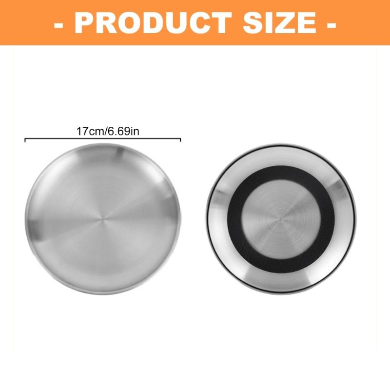 Ergonomic Dog Dish With Stable Silicone Base And Stainless Steel Plate For Most Breeds Heavy Duty