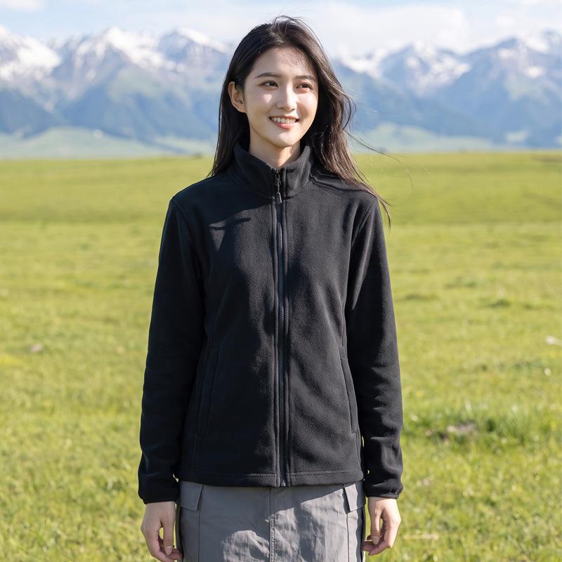 Warm jacket liner women's double-sided thin velvet autumn and winter, outdoor casual fleece jacket fleece jacket