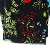 VERSACE made in Italy Floral Thin Long pants 24/38 Black series Side zip Women Used