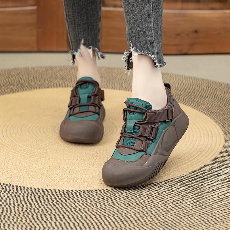 Fashion AIYUQI Women Sneakers Retro 2024 Spring New Non Slip  Women Vulcanized Shoes Genuine Leather Large Size 41 42 43 Women Shoes