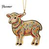 Event Decoration for Carnival 2PCS Christmas Goat Hanging Ornaments, Decorative 2D Acrylic Tree Lightweight Decor Holiday Pendants, Festive Ornaments