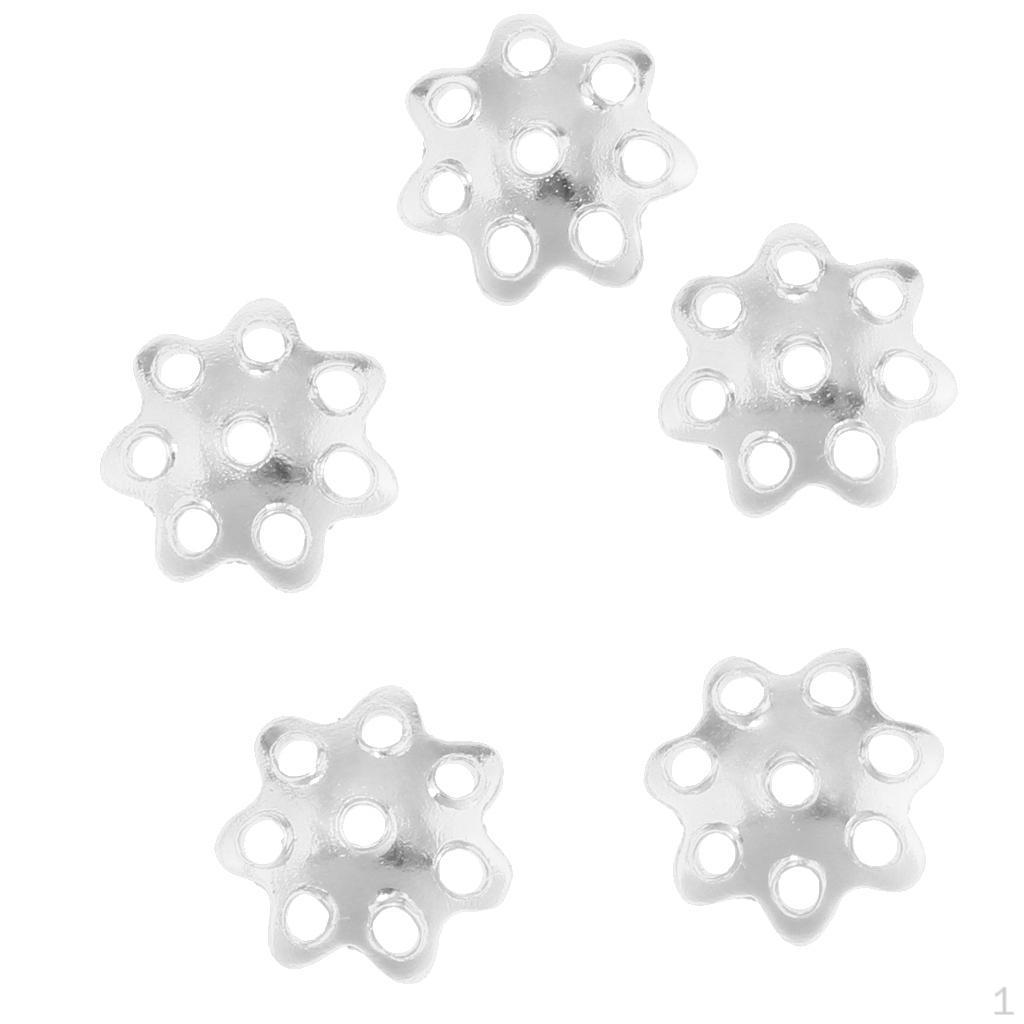 5 Pieces Hollow Bead Caps 8mm for Jewelry Making Earring Dangle Charms Spacer