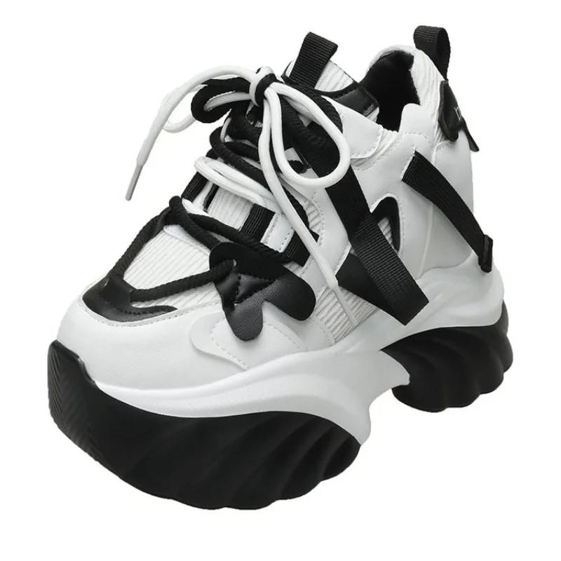 Fashion high-quality New Women Platform Sneakers Mesh Casual Chunky sneakers Heels Wedges Breathable Height Increasing Shoes Woman