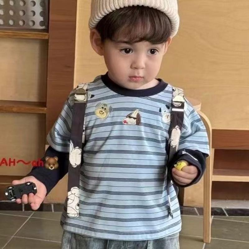 

2025 Autumn Boys Two-Piece Look: Top and Baby Jeans Set for Kids 90