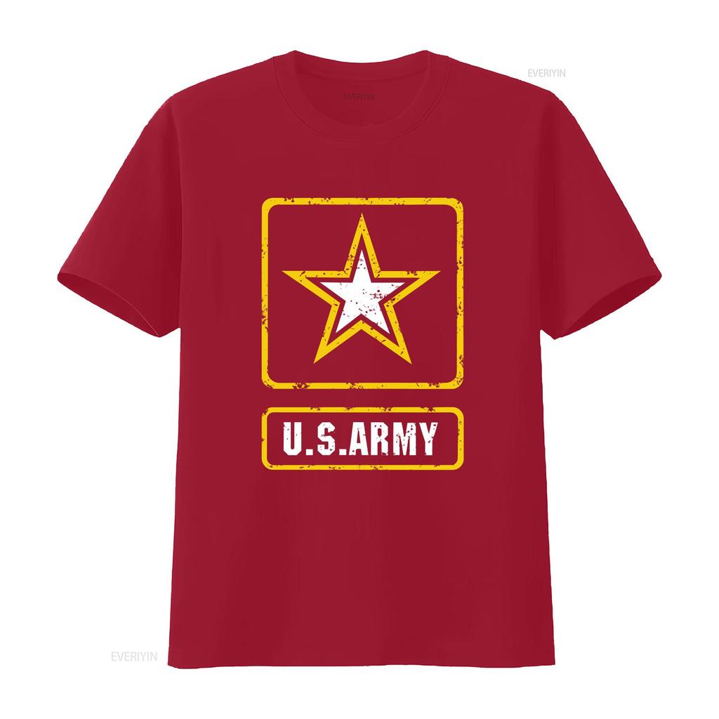 Pocket Distressed U S Army Logo Vintage US Military T shirt vintage Washed Soft fashion Versatile Stylish graphic Stretched
