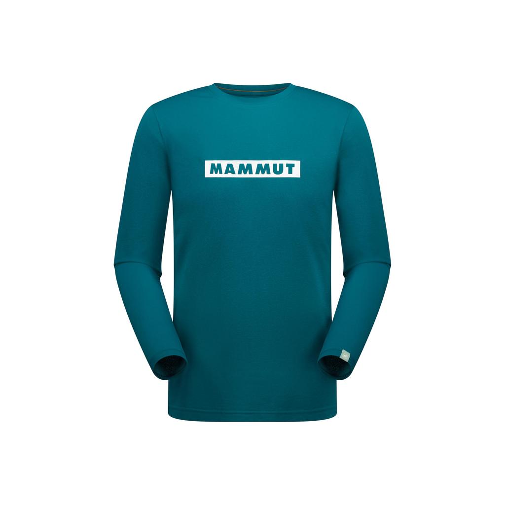 Mammut QD Logo Print Long Sleeve AF Deep Teal Asian Fit T-shirts Men's 1016-01030 PRT2,