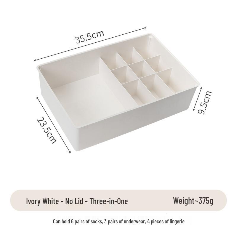 Large Capacity Drawer Organizer Box for Underwear, Socks, Bras, and Pants