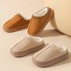 Comfortable New Style Pure Color Faux Suede Home Slippers For Women And Men Ideal For Warmth And Non-slip Durability In Multiple Sizes