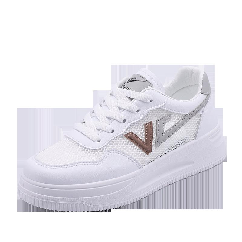 Summer new ins breathable mesh student board shoes platform mesh shoes Q