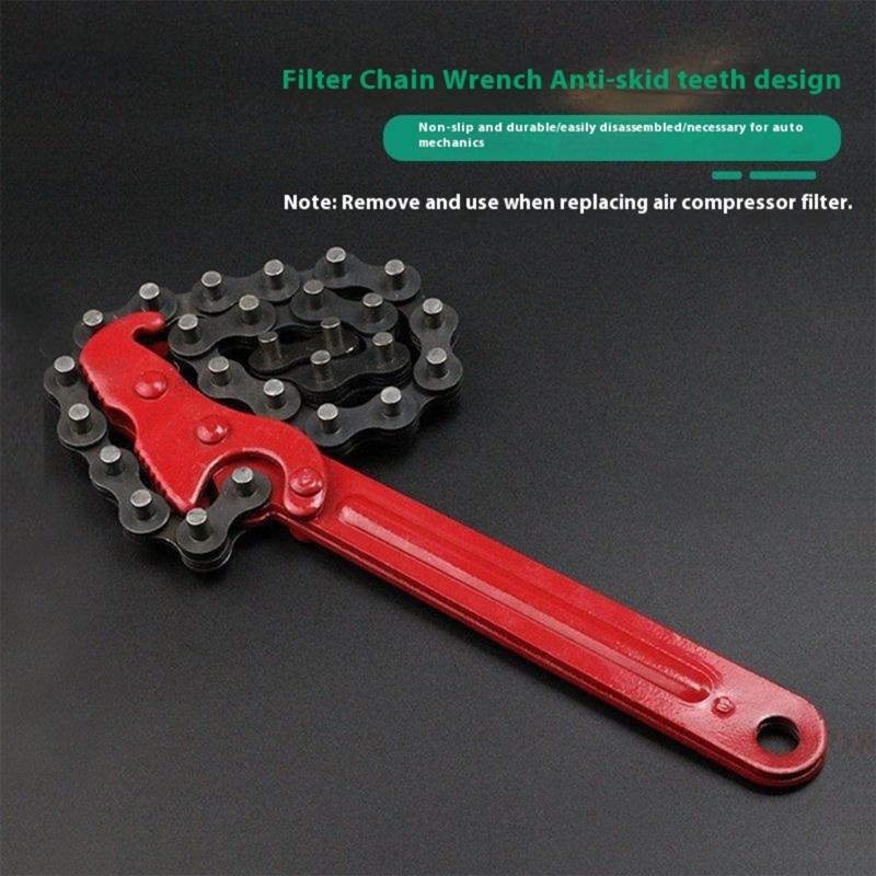 Practical Chain Style Oil Filter Removal Tool Corrosion Resistant Compact Lightweight For Professional Mechanics
