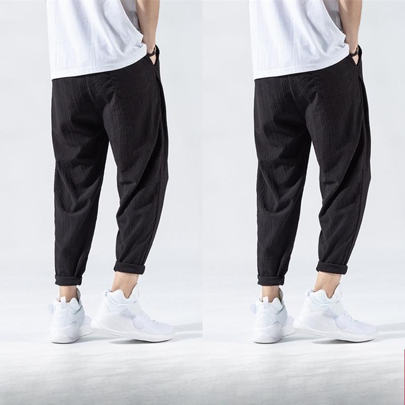 Linen Casual Pants, Men's Trendy Loose Halon Pants, Versatile Cotton and Linen Pants