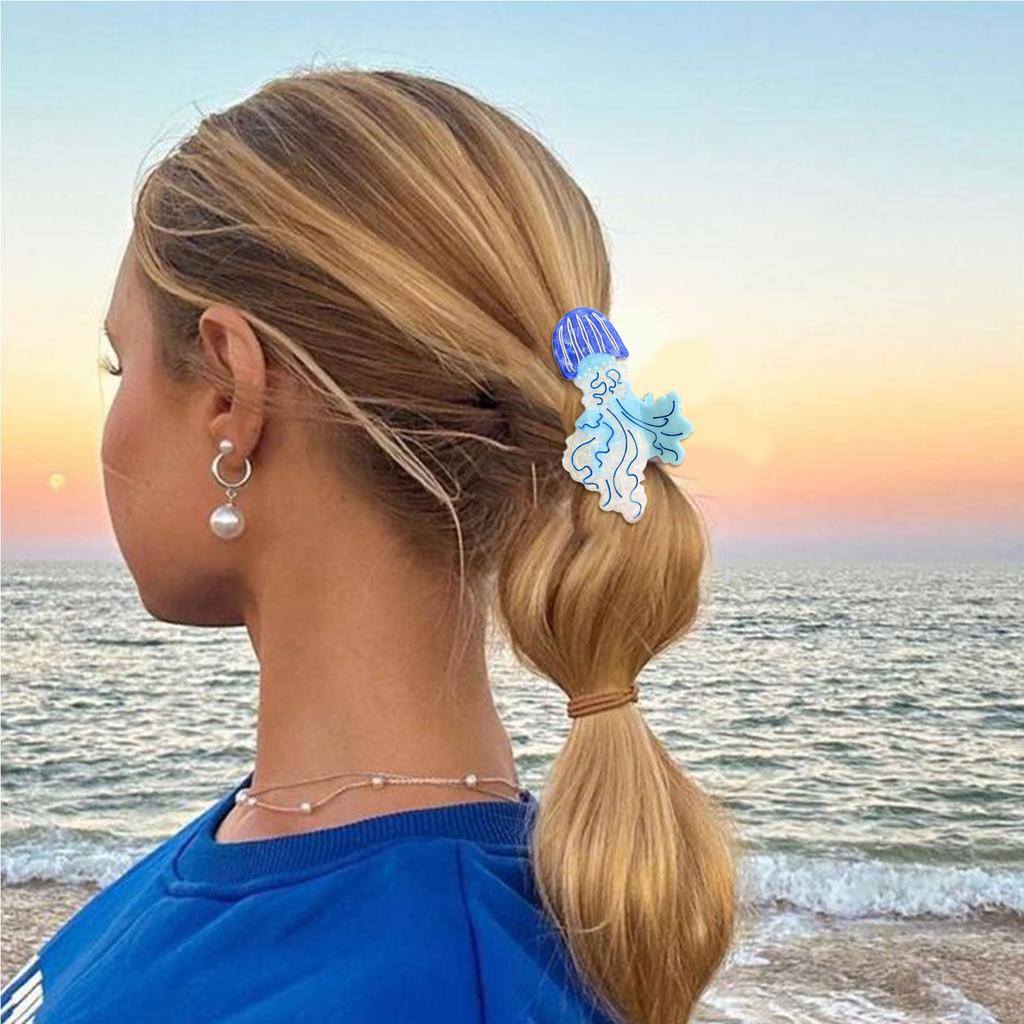 Luxurious Jellyfish Acetate Hair Clip Unique Hair Accesories Hairpieces Headwear for School Photo Props and Everyday