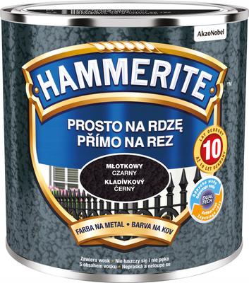 Hammerite Prosto Na Rdzę Metallfarbe Hammerschlag Schwarz 0,25L