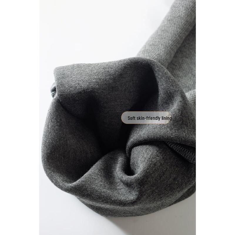 Mengshuya Women's Herringbone Wool Blend Harem Trousers