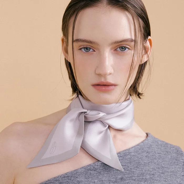 Long Twilly Silk Scarf - Dove