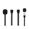 Universal Lavalier Street Reporter Microphone and Handheld Pole for Interviews