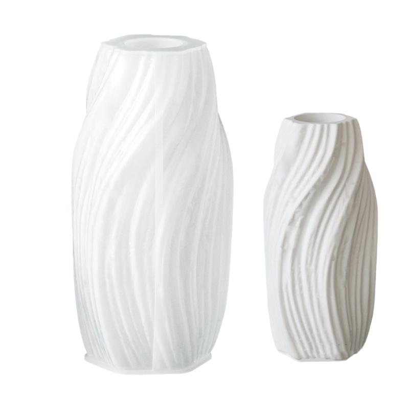 Artistic Waved Design Silicone Mold To Create Unique Resin Vases Ideal For Jewelry Storage And Decoration
