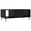821061 vidaXL Table basse Noir 90x50x36,5 cm Bois d'ingénierie