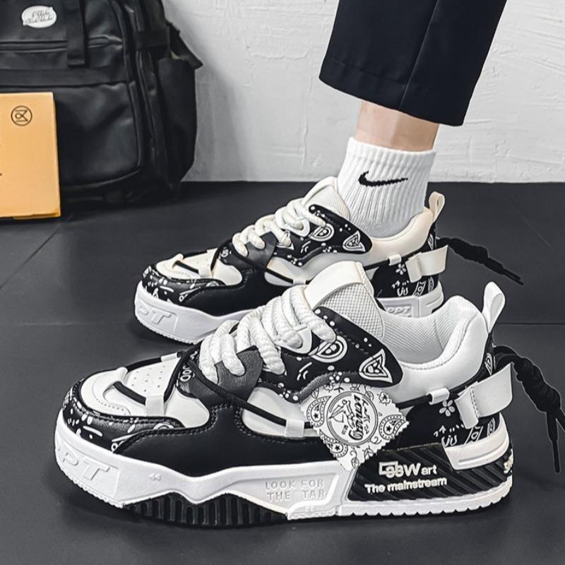Fashion Sneakers for Men Fashion Brand Casual Shoes Youth Student Skateboard Shoes for Men Lace Up Vulcanized Shoes Platform Shoe Tennis
