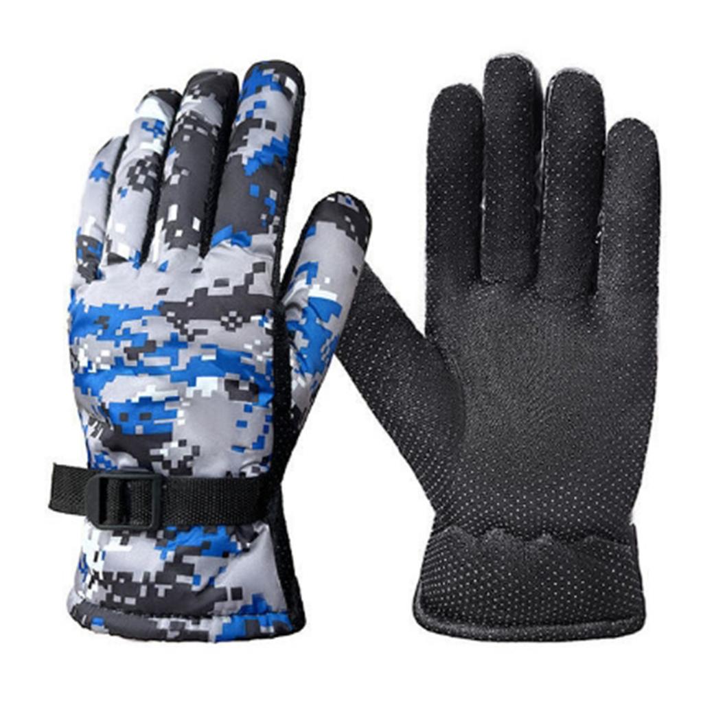 Winter Gloves Men's Triangular Cotton Warm Ski Motorcycle Electric Car Riding Fleece Thickened