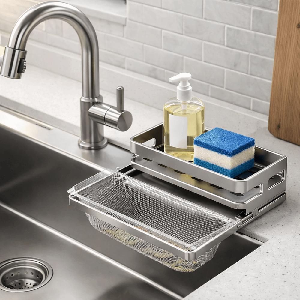 Moisture-proof Self-Draining Sink Shelf Waterproof Sink Sponge Rack Bathroom