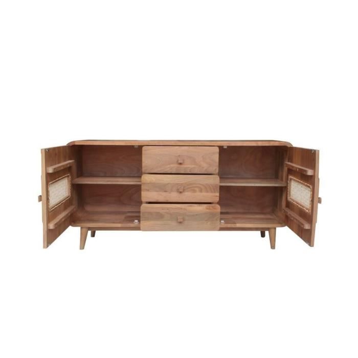 Buffet - Jamun - 160 x 38 x 75 cm - Bois Naturel