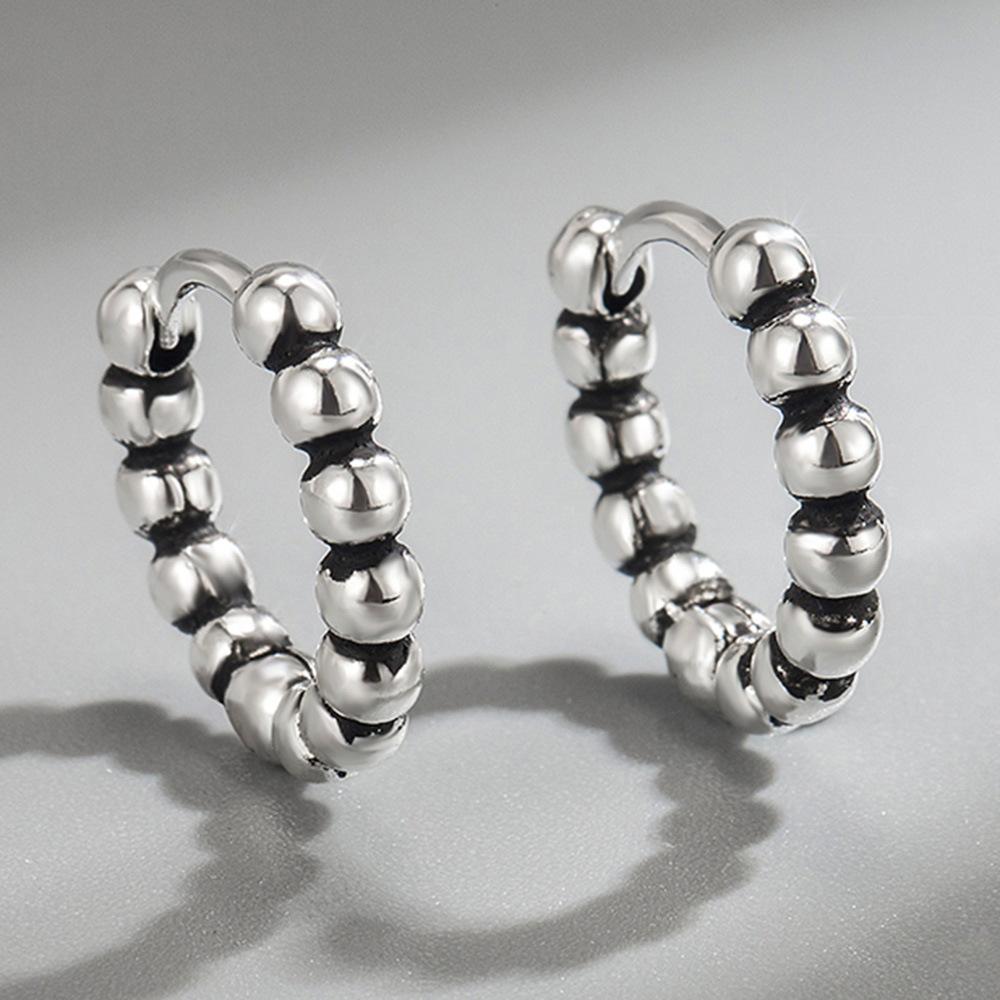 

Women s Simple Geometric Beads, Women s Temperament and Versatile Accessories Earrings білий