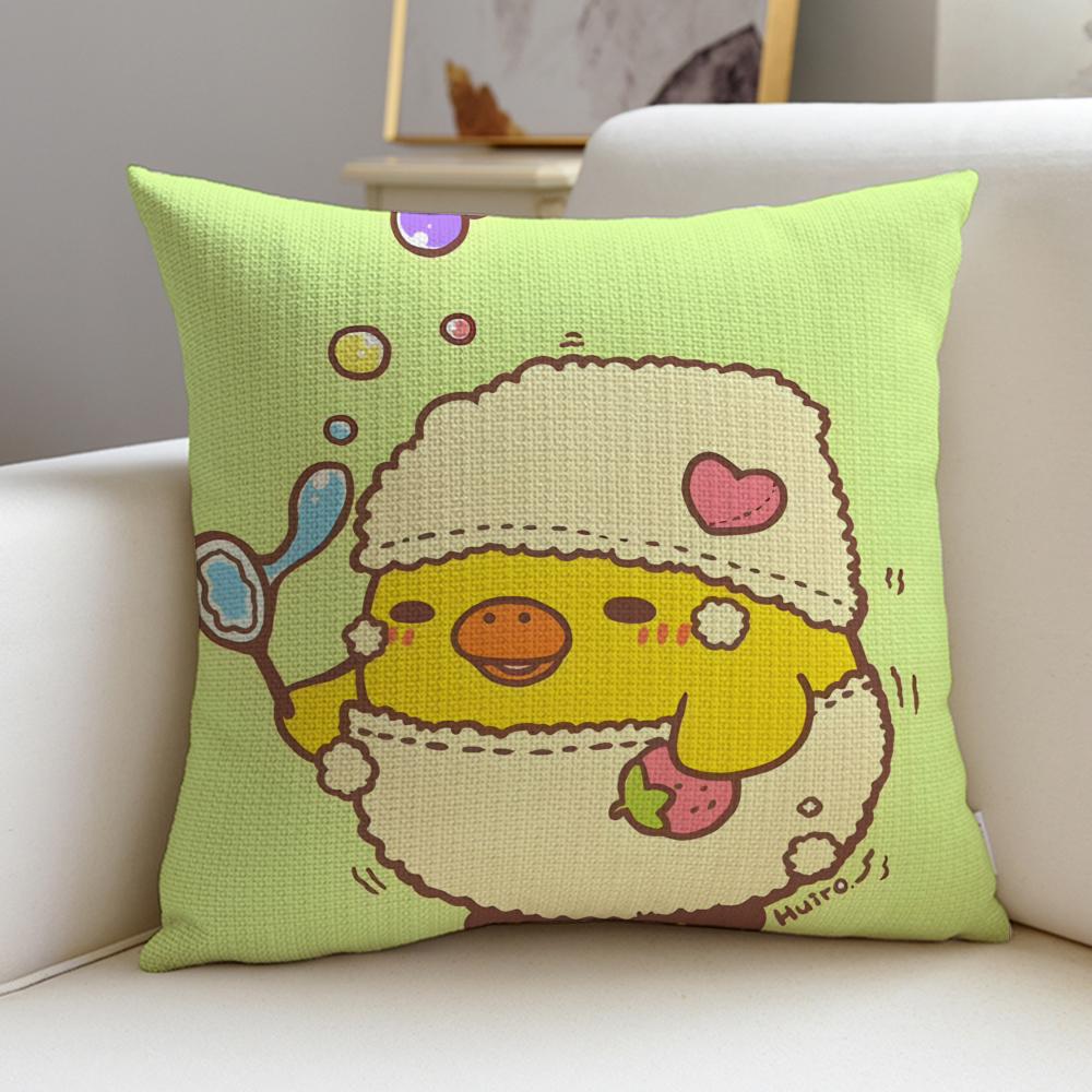 Bright KKiiroitoriS Cushion Cover Breathable and skinfriendly linen pillowcase square removable and washable cushion